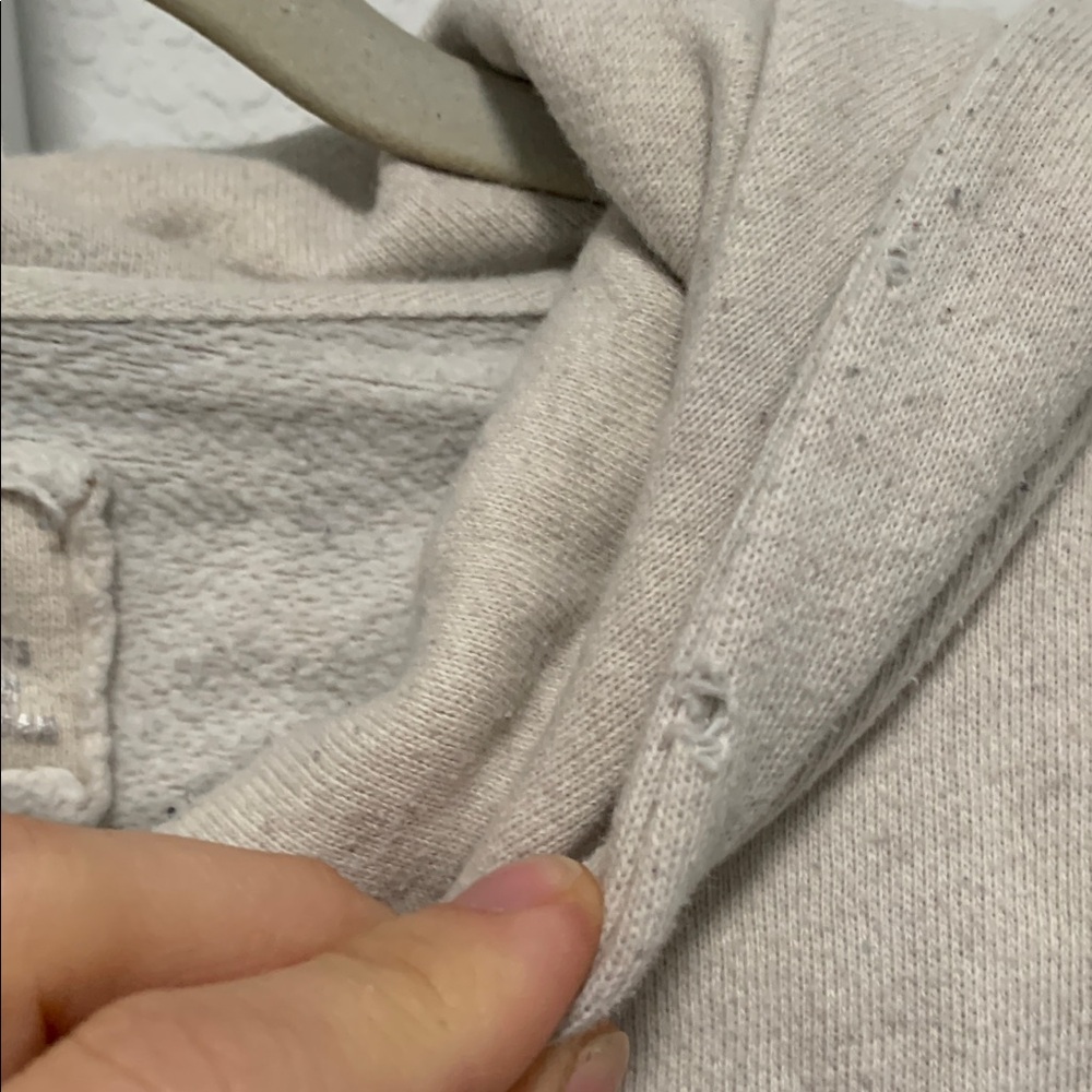 Aerie Love Embroidery Beige Hoodie - Picture 4 of 8